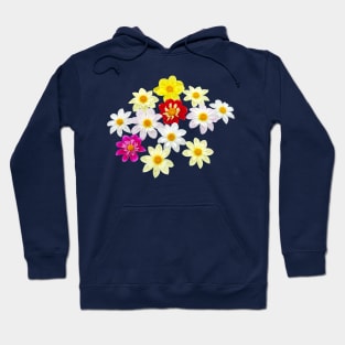 Collarette Dahlias Floral Photo Cutout Hoodie